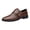 Brown, variant on Men's Classic Slip on Loafers Pointed Toe Leather Formal Business Casual Comfortable Dress Shoes with Buckle Strap Brown Size 9.5