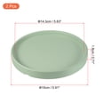 thumbnail image 2 of Unique Bargains 6' Ceramic Round Planter Saucer Flower Pot Drip Tray Coaster, Green 2 Pack, 2 of 5
