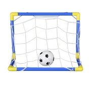 Folding Mini Football Soccer Goal Post Net Set with Pump Kids Sport Indoor Outdoor Games Toys Plastic