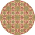 thumbnail image 1 of Ahgly Company Machine Washable Indoor Round Transitional Metallic Gold Area Rugs, 3' Round, 1 of 7