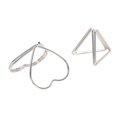 thumbnail image 2 of 100pcs Paper Clips Set 50 Triangular 50 Love Heart Double Layer 3D Paper Clips Bookmarks for Students Teachers Coworkers, 2 of 3