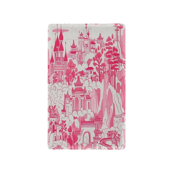 Switch Panel Switch Decoration 2.76x4.53x0.28 Inches Unused Outlet Cover Switch Plate Wall Plates Living Room Kitchen Bedroom Study Switches Pink House and Tree