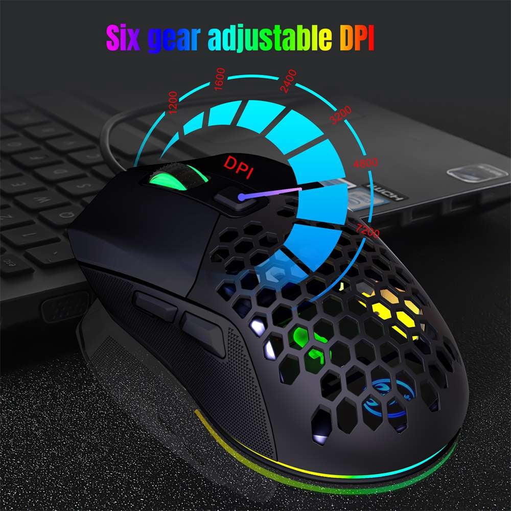 Gaming Keyboard & Mouse Combo,Wired Mechanical Gaming Keyboard Mouse Sets for Windows PC Gamers Desktop Computer Laptop,61 Keys RGB Backlit