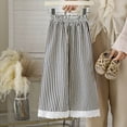 thumbnail image 2 of larppty Toddler & Little Girls' Gingham Wid Leg Pants with Lace Trim, 2 of 4