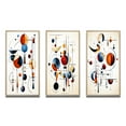 thumbnail image 2 of Designart "Minimal Geometry Mystery Source Codes IV" Modern Geometric Framed Wall Art Set Of 3 - White Abstract Frame Canvas Set For Living Room Decor, 2 of 6