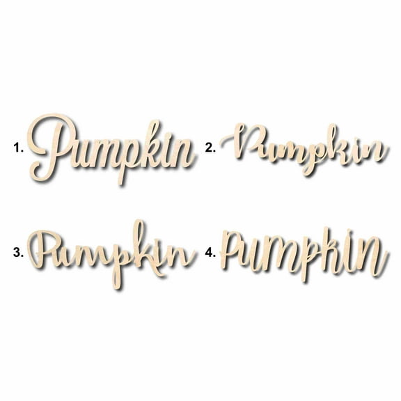 Pumpkin Sign Unfinished Wood Cutout Home Decor DIY Option 1- 24" Wide / 1/4"