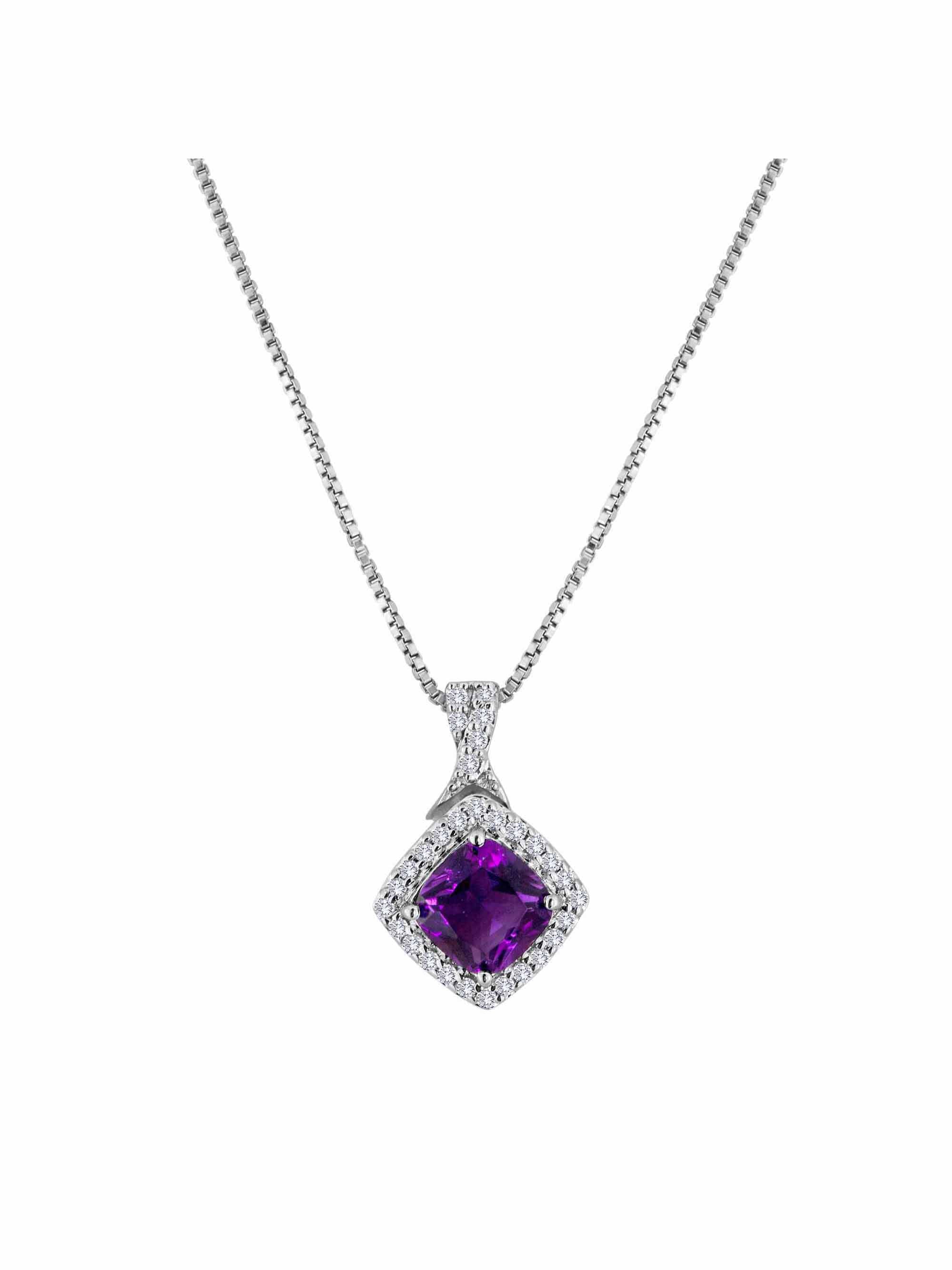 Believe by Brilliance Lab-Created Amethyst and CZ Fine Silver-Plated Brass Boxed Set