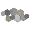 thumbnail image 1 of homeroots home decor 380800 Contemporary Textured Hexagonal Metal Wall Decor, 1 of 1