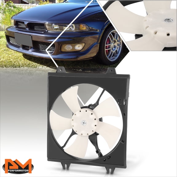 PM PERFORMOTOR for 94-98 Mit Galant AT Factory Style Electric Radiator Cooling Fan Assembly