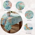 thumbnail image 5 of Ocean Starfish Seaweed Table Cloth Waterproof Tablecloths, Summer Coastal Beach Shell Coral Teal Tablecloth Dining Table Cover for Kitchen Party Tabletop Outdoor, Rectangle Tablecloth 60x120 Inch, 5 of 9