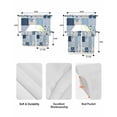 thumbnail image 5 of Blue Floral Swag Curtains for Living Room/Bedroom Windows, Spring Flowers Plants Patchwork Grid Bohemia Kitchen Curtains and Valances Set 36 Inch Length, Light Filtering Swags Valance Curtain Panels, 5 of 5
