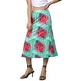 thumbnail image 3 of Franhais Women’s Summer Casual Mid-length Skirt Personality Digital Printed High-waist A-line Skirt, 3 of 9