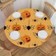 thumbnail image 1 of wonima02 Round Fitted Tablecloth Halloween Pumpkin Pattern Background Elastic Edged Waterproof Wipeable Table Cover for Kitchen Dining Holiday Party, Fit for Diameter 36.2"-40.1" Round Table, Style105, 1 of 1