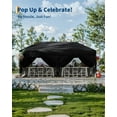 thumbnail image 7 of 10 X 20 Pop-Up Canopy, Foldable Outdoor Sunshade Shelter, One-Push Setup Tent for Events, Parties, Camping and Commercial Use with 6 Sidewalls & Portable Roller Bag, 7 of 7