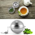 thumbnail image 1 of 2pcs Mesh Stainless Steel Tea Strainers High Quality Tea Strainer With Extended Chain Hook For Tea Leaves And Spices, 1 of 6