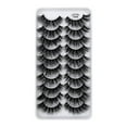 thumbnail image 1 of Pestañas postizas de visón sintético, paquete de 10 pares, pestañas 8D dramáticas, estilo ojo de gato con volumen, paquete múltiple de pestañas de visón, 1 of 4