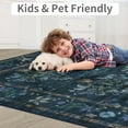 thumbnail image 3 of Ultrug Vintage Rugs Floral Printed Area Rug Soft Carpet for Living Room Bedroom Home Decor,6'x9',Dark Blue, 3 of 7