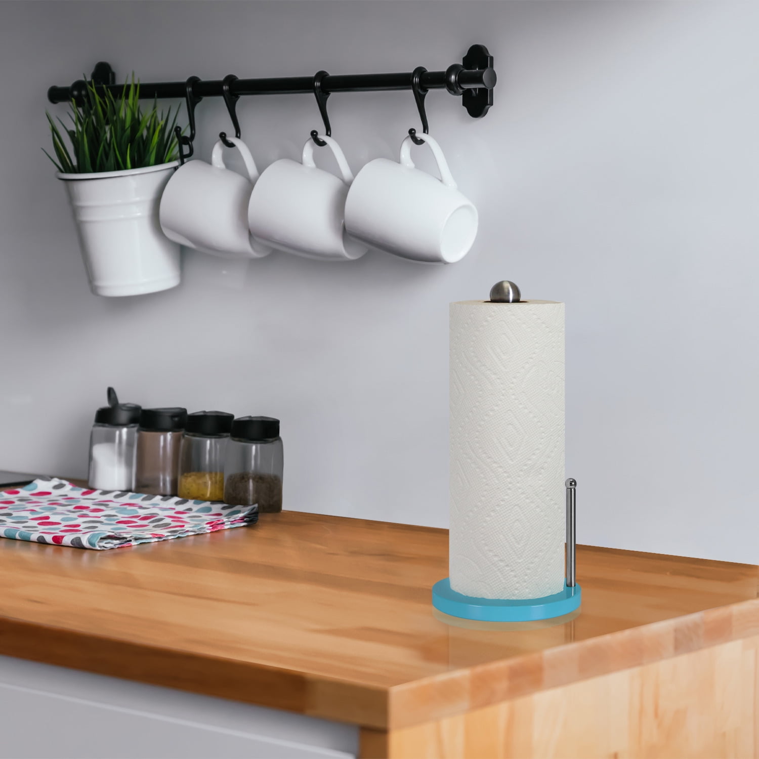 Latitude Run® Countertop Freestanding Paper Towel Holder with Weighted Base Suction  Cups