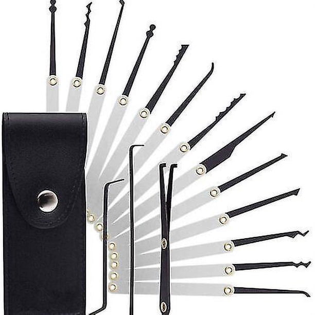 15Pcs Unlock Tool Juego de desbloqueo de herramientas de selección de 15 piezas Práctica de extracción de llaves
