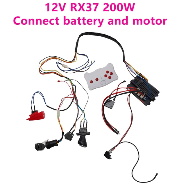 Weelye Kit de Fil DIY Modifié pour Pièces de Rechange de Voiture Électrique pour Enfants 1 Ensemble de RX37 12V A