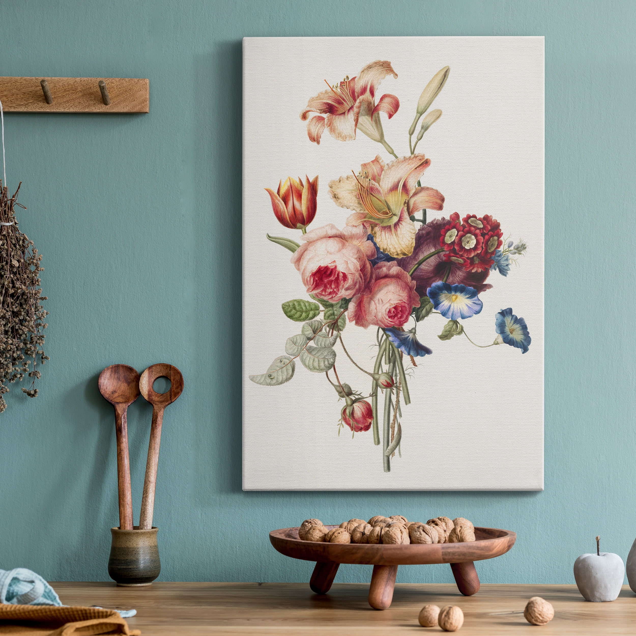 A Bouquet (1820) Premium Gallery Wrapped Canvas - Ready to Hang - 12 x 18