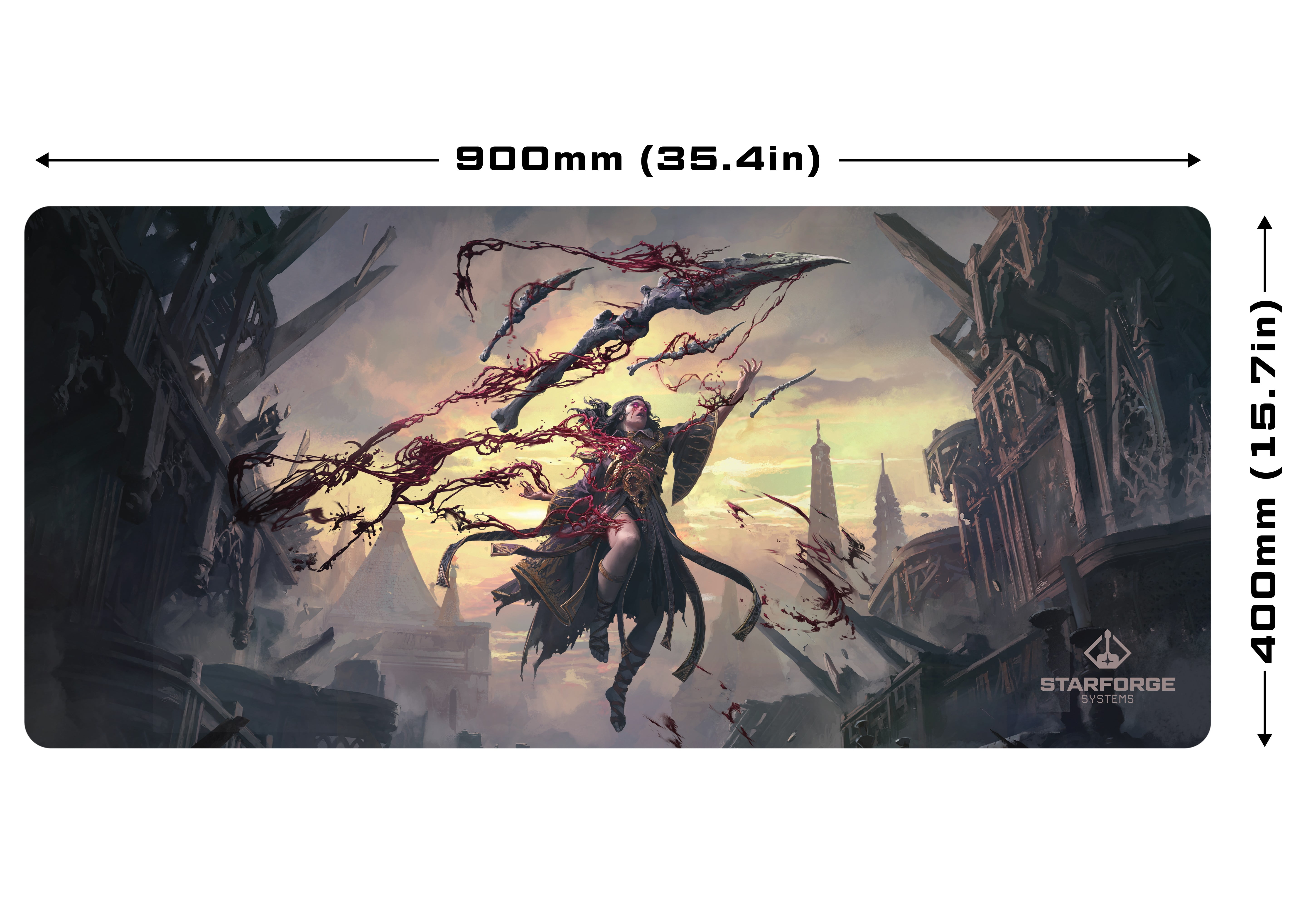 Starforge - Blood Mage - Path of Exile 2 Gaming Desk Mat – Large Extended Mouse & Keyboard Pad