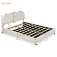 thumbnail image 4 of Teddy Fleece Queen Size Upholstered Platform Bed , Modern Bed Frame with Hydraulic Storage System, Stable Structure, Easy Assemble, White, 4 of 9