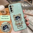 thumbnail image 1 of Funda de teléfono chapada con soporte de oso espacial de arena movediza para Samsung Galaxy S21 S20 FE Note 20 10 Pro S23 S22 Ultra S10 Plus Lite QYM unisex, 1 of 2
