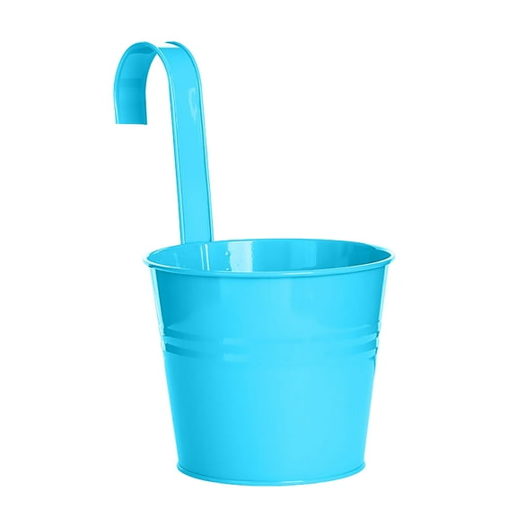 sdhkgrrt Hanging Flower Bucket, Color Flower Bucket, Tin Hanging Bucket, Green Plants Container, Balcony Hanging Planter, for Home Garden Decor, Wall Mounted Flower Pot