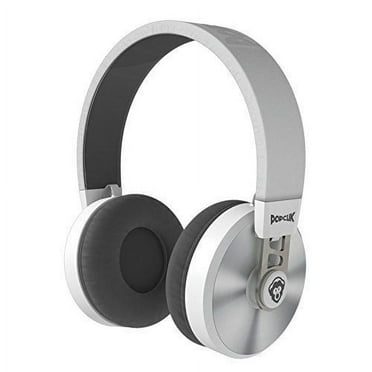 PopClik 2 ONE PRO Headphone BLACK Leather Elegance and Soft-Spoken Steel 50mm