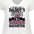 thumbnail image 4 of Inktastic Im Not Just Daddys Little Im a Truckers Daughter Women's Plus Size V-Neck T-Shirt, 4 of 5