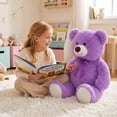 thumbnail image 4 of HollyHOME 36 Inch Large Teddy Bear Big Plush Stuffed Animal Soft Cuddly Toy Gift for Girlfriend Kids Valentine's Day Purple, 4 of 8