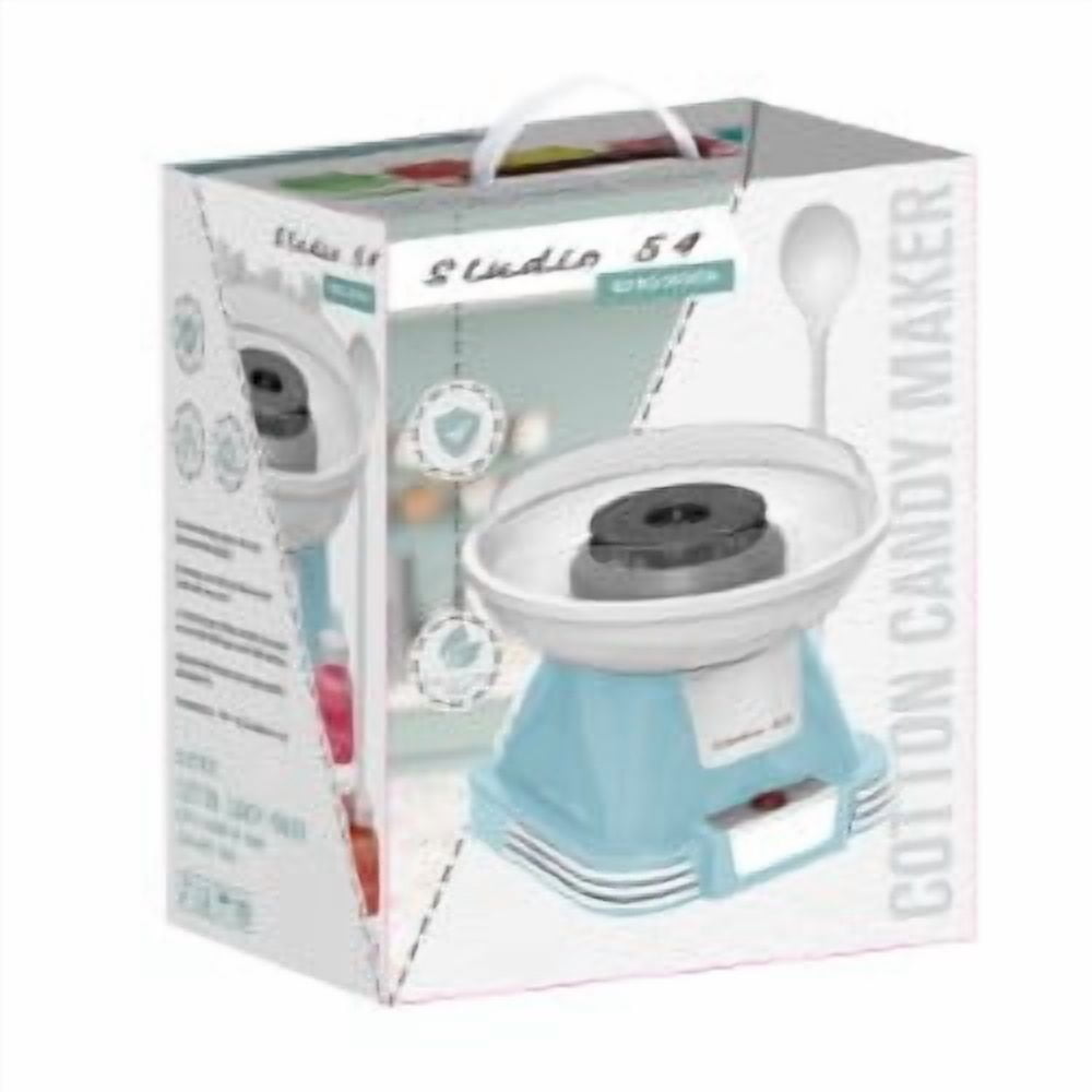 Studio 54 Retro Cotton Candy Machine with 5 Jars (11oz Each) Floss Sugar, 50 Paper Cones, Easy Cleanup Cotton Candy Maker, Durable Retro Design, Makes 20–30 Servings per Jar, BPA & Lead Free
