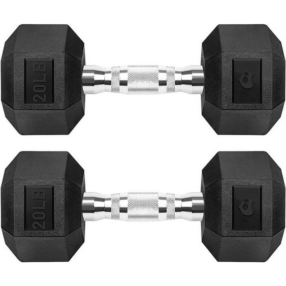 Par de mancuernas Hexagonal de 20 libras Bluelander