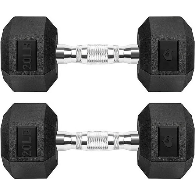 Par de mancuernas Hexagonal de 20 libras Bluelander