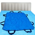 thumbnail image 2 of Multipurpose 48" x 40" Positioning Bed Pad with Reinforced Handles - Reusable & Washable Transfer Sheet for Turning, Lifting & Repositioning - Double-Sided Nylon Fabric, Blue, 2 of 6