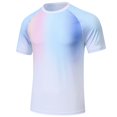 thumbnail image 2 of Satankud Mens Swim Shirts UPF 50+ Sun Protection Quick Dry SPF Rash Guard Outdoor Beach Fishing T Shirt Color Gradient S, 2 of 6