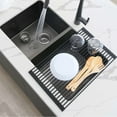 thumbnail image 1 of Stylish 20 ½" Black Over the Sink Roll-up Drying Rack A-900BK, 1 of 11