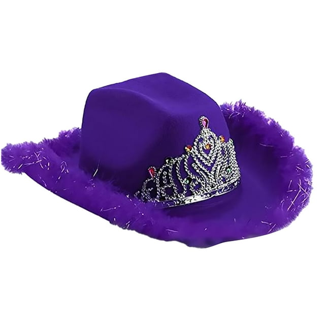 Chapeau de Cowboy à Paillettes pour Femmes Chapeau de Cowboy Western