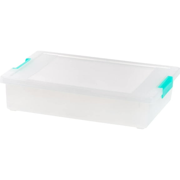 Iris Latch Lid Storage Box Clear/Sea Foam (COB-6) 301158