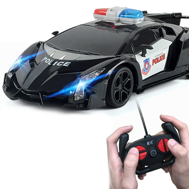 Remote Control Car 1/24 RC Police Car Electric Cop Car Toys for Kids Boys Gifts