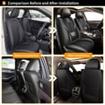 thumbnail image 4 of DIKSOAKR Car Seat Covers 2 Front Seat for Honda Pilot 2005-2016: Seat Cover Faux Leather Breathable Waterproof Compatible Airbag (Black&Gray), 4 of 7
