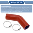 thumbnail image 4 of Unique Bargains 1 Set 40mm/1.57" ID 102mm/4.02" Length 45 Degrees Red Blue Car Silicone Hose with Clamps Coolant Hose Universal, 4 of 7