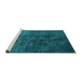 thumbnail image 2 of Ahgly Company Machine Washable Indoor Rectangle Oriental Turquoise Blue Industrial Area Rugs, 2' x 5', 2 of 4