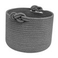 thumbnail image 4 of Cesta tejida pequeña con cuerda de algodón vacía para juguetes de mascotas, macetas y apartamentos. Gris, 4 of 9