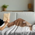 thumbnail image 3 of Poodle Soft Flannel Fleece Throw Blanket, Dog Sitting on a White Backdrop with a Tongue, Cozy Plush for Indoor and Outdoor Use, 50" x 60", Dark Rosewood Pale Brown, by Ambesonne, 3 of 5