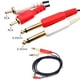 thumbnail image 2 of Adaptador RCA a 1/4, cable adaptador RCA macho a 1/4 6,35 mm, 2 conectores estéreo TRS de 6,35 mm (1/4 de pulgada) a 2 conectores RCA macho para audio., 2 of 5