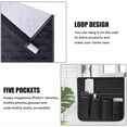 thumbnail image 4 of LQCrafK 2PCS Sofa Armrest Organizer Non-Slip Arm Chair Bedside Caddy Storage Organizer for Recliner Couch with 5 Pockets for Cell Phone TV Remote Control Magazines, 4 of 5