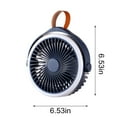 thumbnail image 3 of OAVQHLG3B Camping Fan With LED Lights & Lanyard, Battery Operated Fan With Lanyard, USB Rechargeable Fan For Tent Car RV Hurrican-e Emergency Outages Survival Kit, 3 of 7