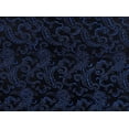 thumbnail image 2 of Zelouf Henna Paisley Lacquer & Glitter On Slinky  , Sewing, DIY, Crafts Fabric by the Yard, Black/royal, 10 Yard, 2 of 2